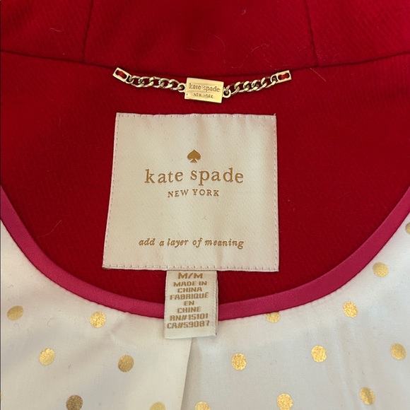 Kate Spade Double-breasted Wool Coat with Hood. Size M - Picture 5 of 11